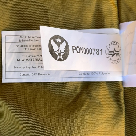 Alpha Industries Unisex Ally Bomber Jacket Size S - Picture 14 of 16